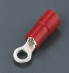 RV1.25-4L+PVC Sleeve Pre Insulated Ring Connector 19 Amp. A● 1000