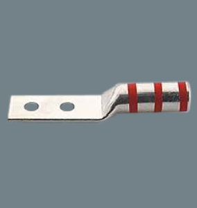 Copper Compression Lugs - Two Hole Long Barrel